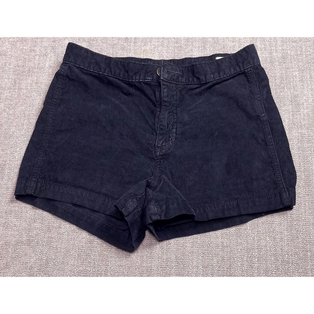 Free People Corduroy Chino Shorts Womens 28 Black Zip Fly Summer Streetwear